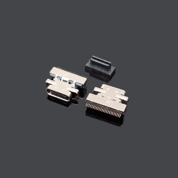 TYPE C母座24PIN 沉板2.45 全贴单排SMT CH=0.8端子G/F