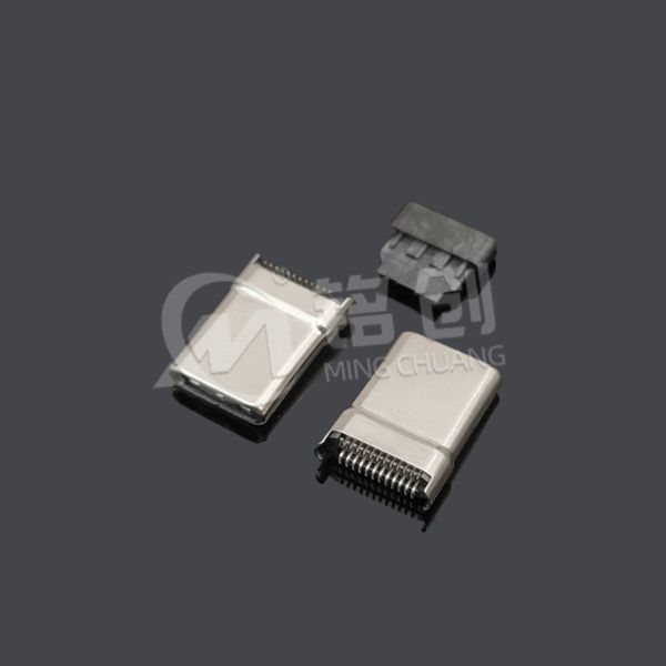 TYPE C公头24PIN 立贴11.0 拉伸
