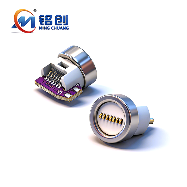 C150703A 圆形磁吸底座 7PIN 带弯板